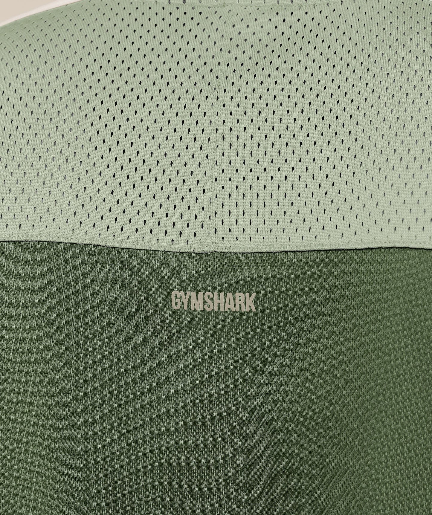 Gymshark Collective Mesh Wordmark Jersey - Core Olive/Haze Green/Soft White