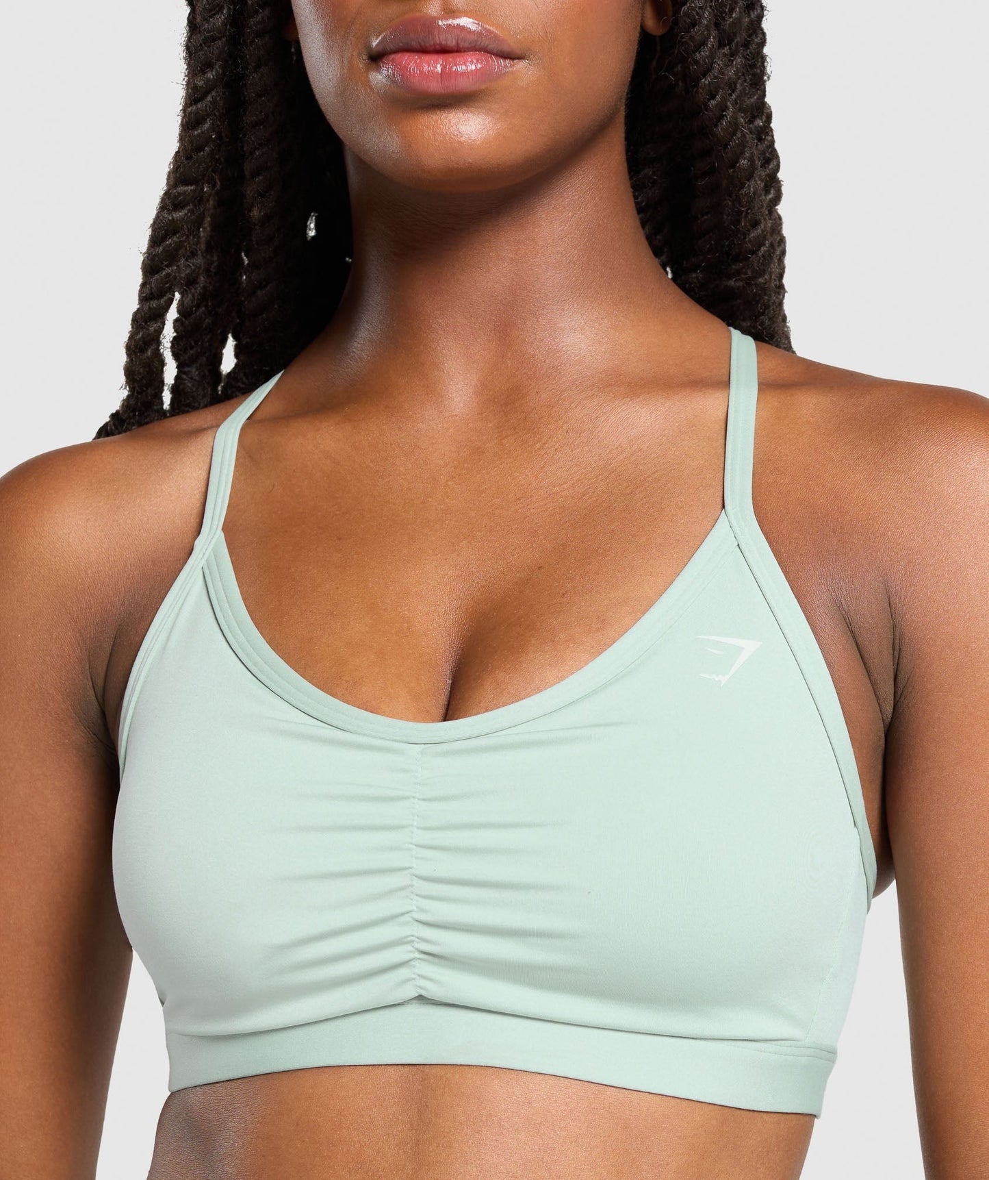Gymshark Ruched Sports Bra - Morning Blue