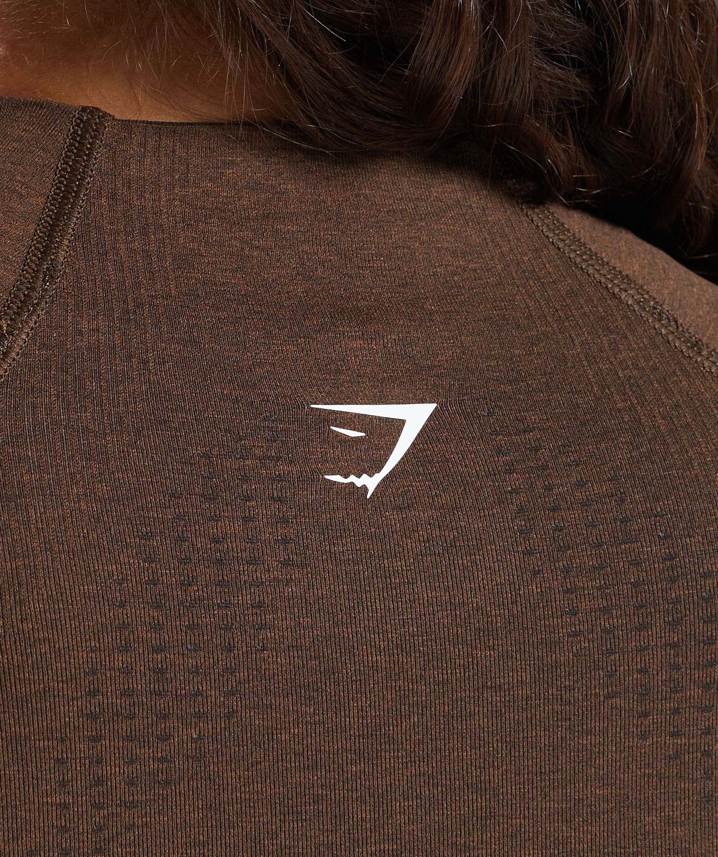 Gymshark Vital Seamless Midi Zip 2.0 Pullover - Espresso Marl