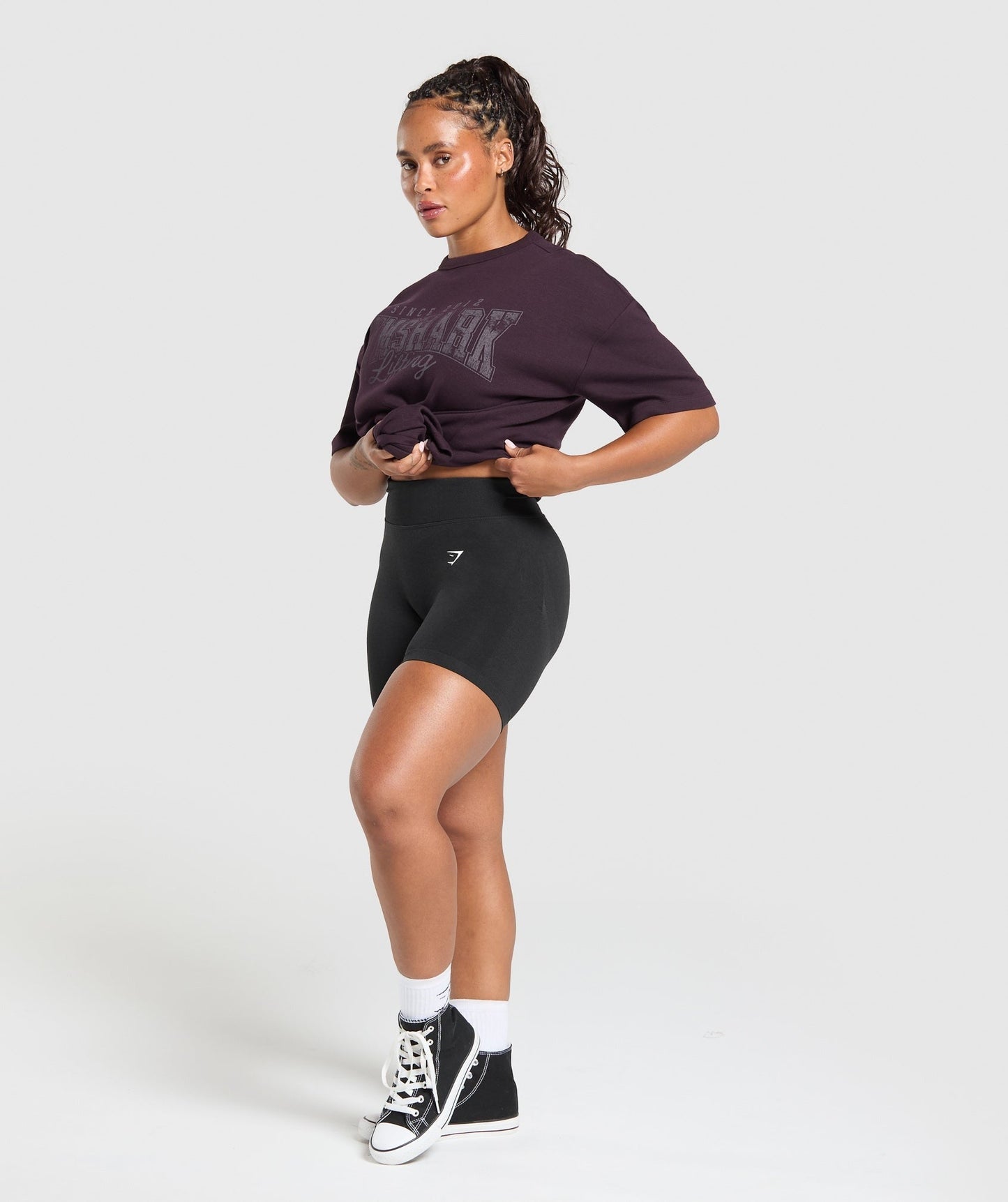 Gymshark Lifting Oversized Pump Cover - Plum Brown