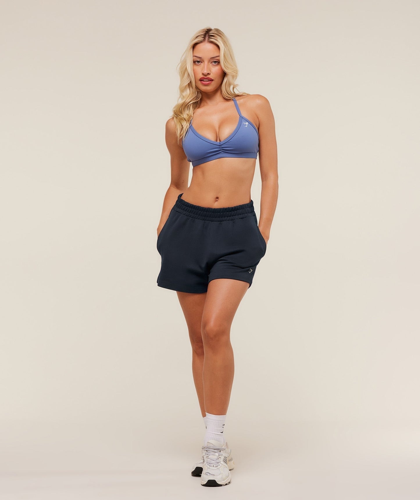 Gymshark Collegiate Graphic Shorts - Heavy Blue