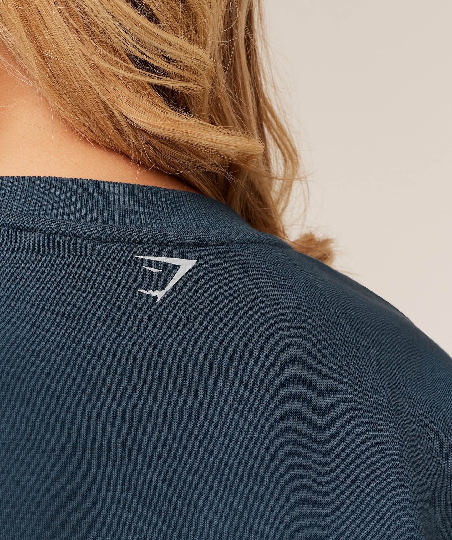 Gymshark Worn Crest Graphic Sweatshirt - GS Stealth Blue