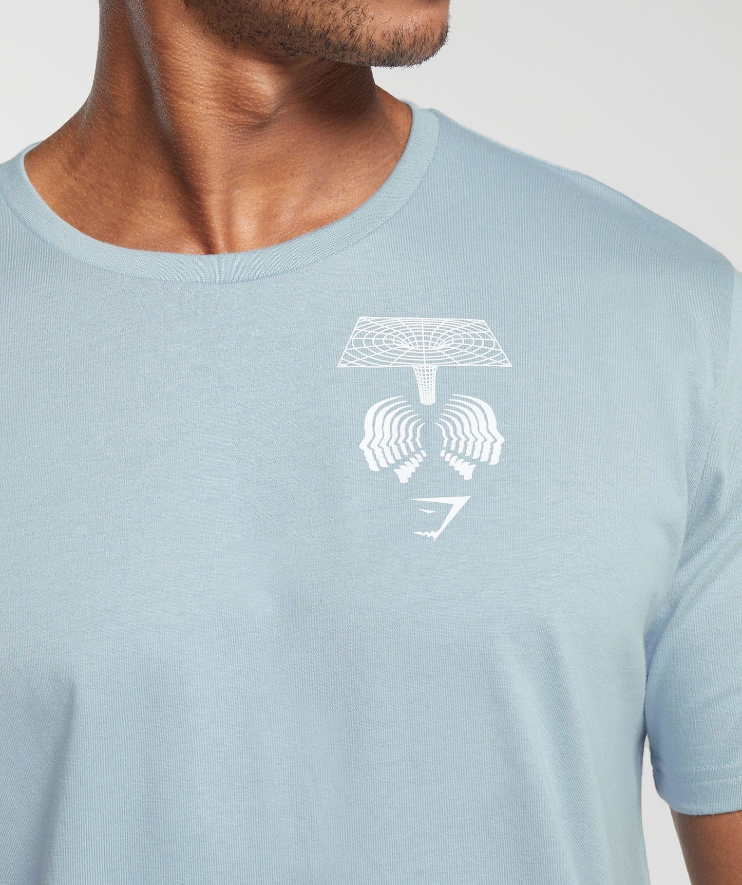 Gymshark Hybrid Wellness T-Shirt - Salt Blue