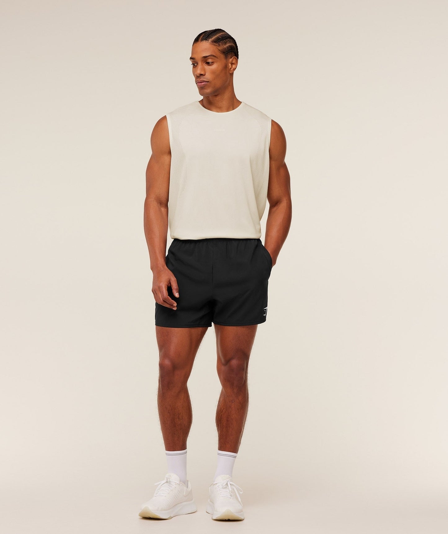 Gymshark Distance Seamless Tank - Soft White / Soft White