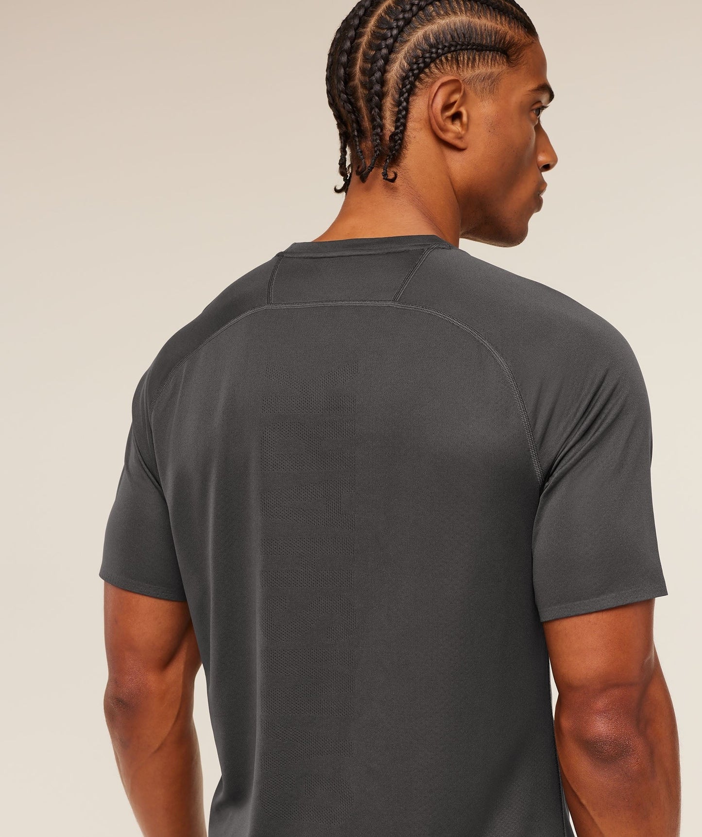 Gymshark Hybrid Engineered Jacquard T-Shirt - Grey