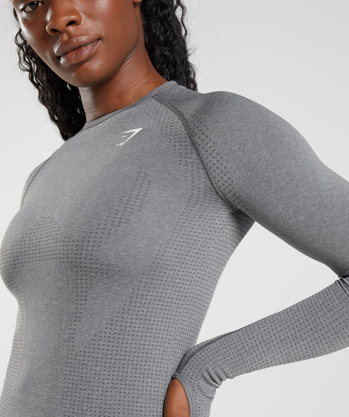 Gymshark Vital Long Sleeve Top - Smokey Grey Marl