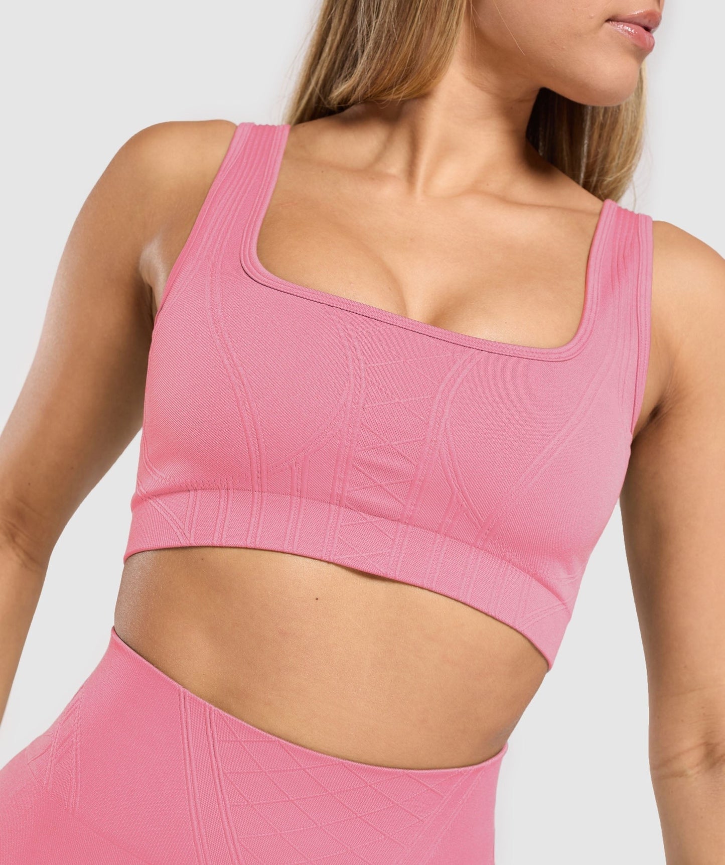 Gymshark Corset Seamless Sports Bra - Sunset Pink