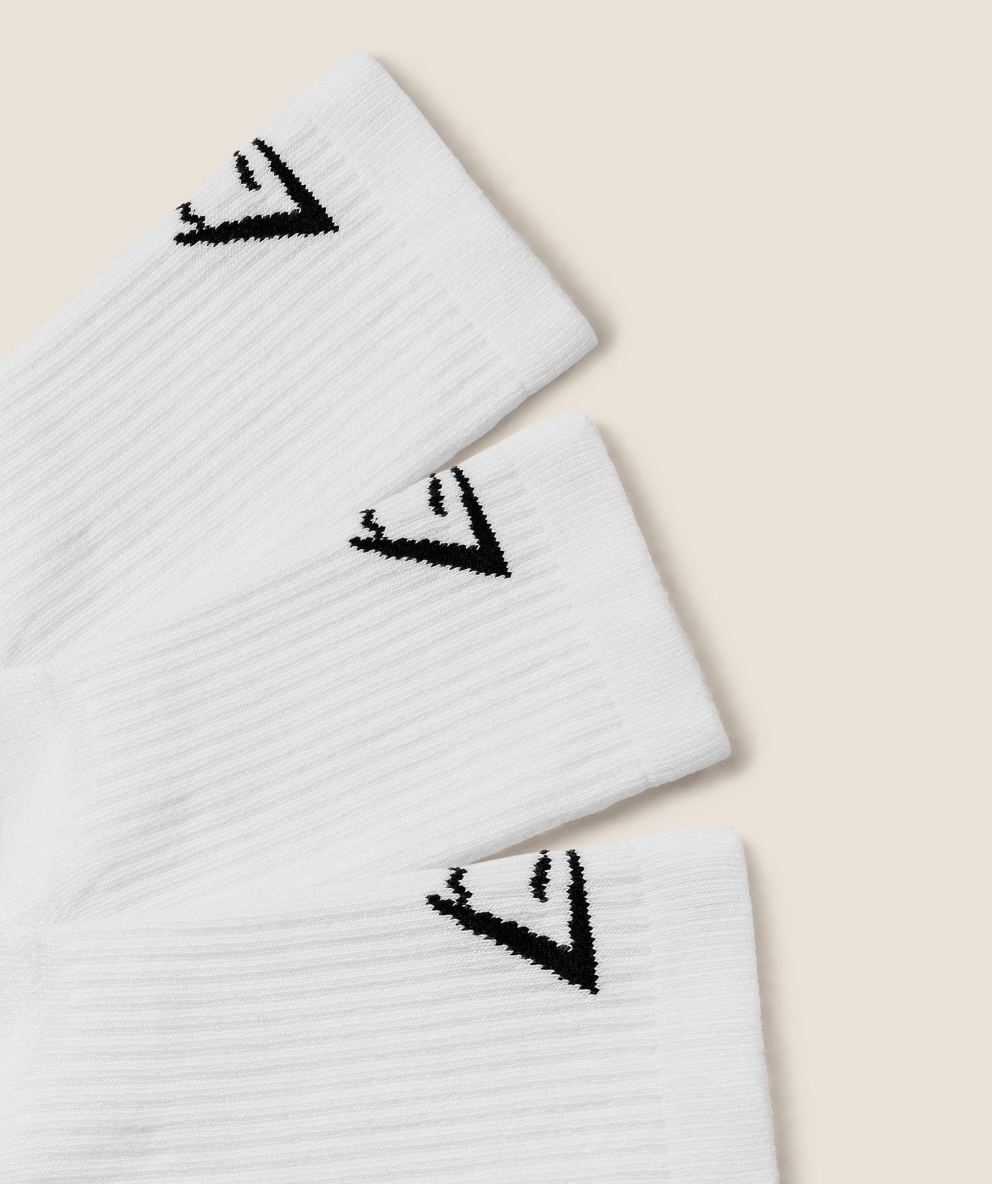 Gymshark Performance Crew Socks 3pk - GS White