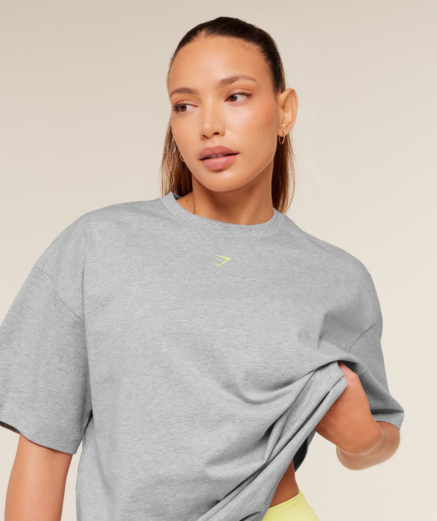 Gymshark Glutey Calls Graphic T-Shirt - Light Grey Core Marl