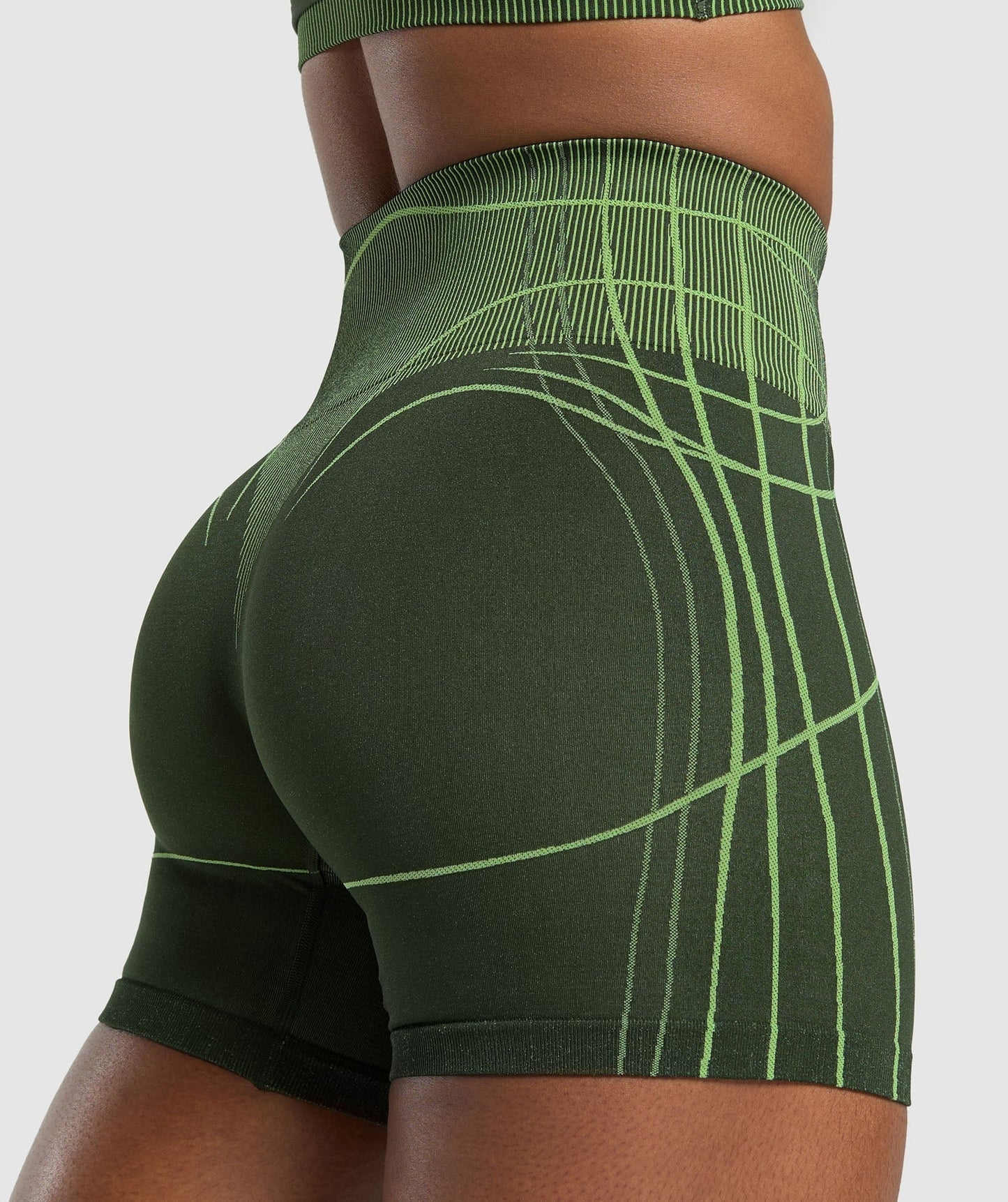 Gymshark Apex Seamless Shorts - Trail Green/Energy Gelato Green