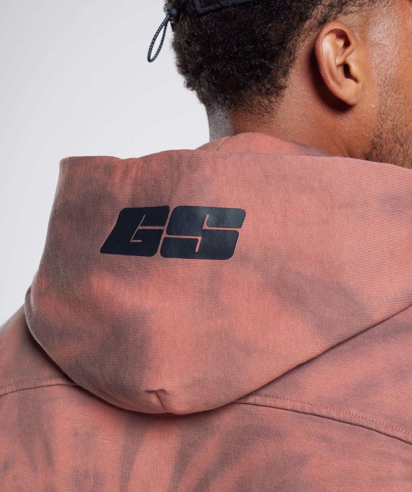 Gymshark Rest Day Hoodie - Terracotta Pink/Dusty Maroon/Spiral Optic Wash