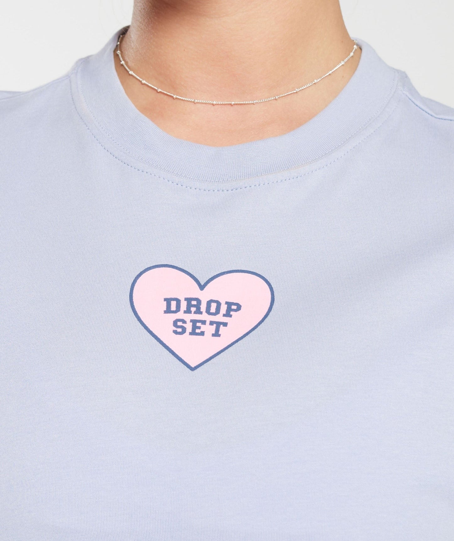 Gymshark Love Hearts Oversized T-Shirt - Silver Lilac