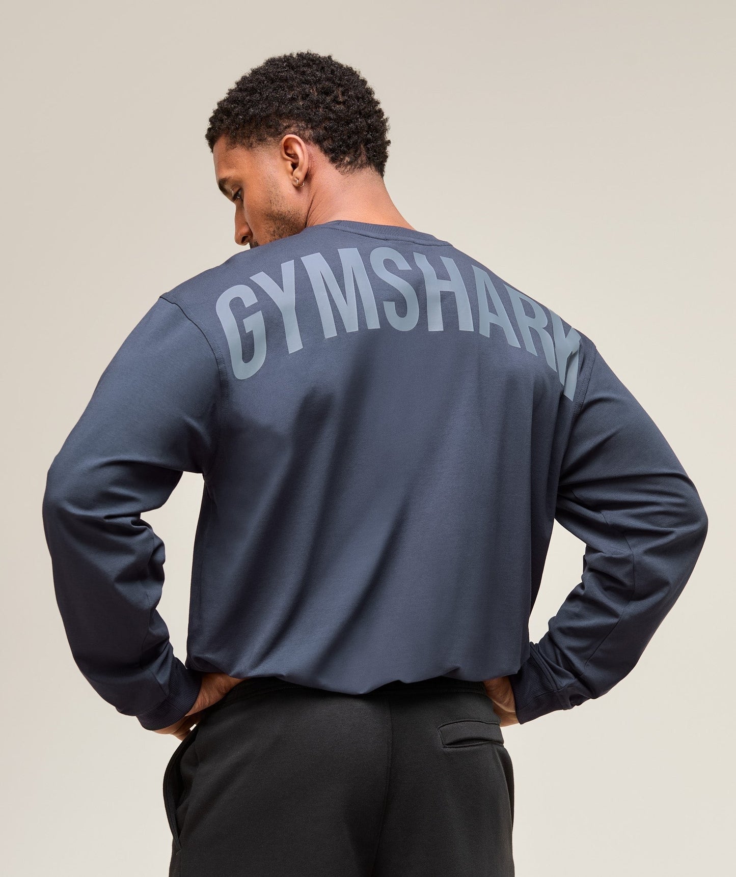 Gymshark Power Long Sleeve T-Shirt - Heavy Blue