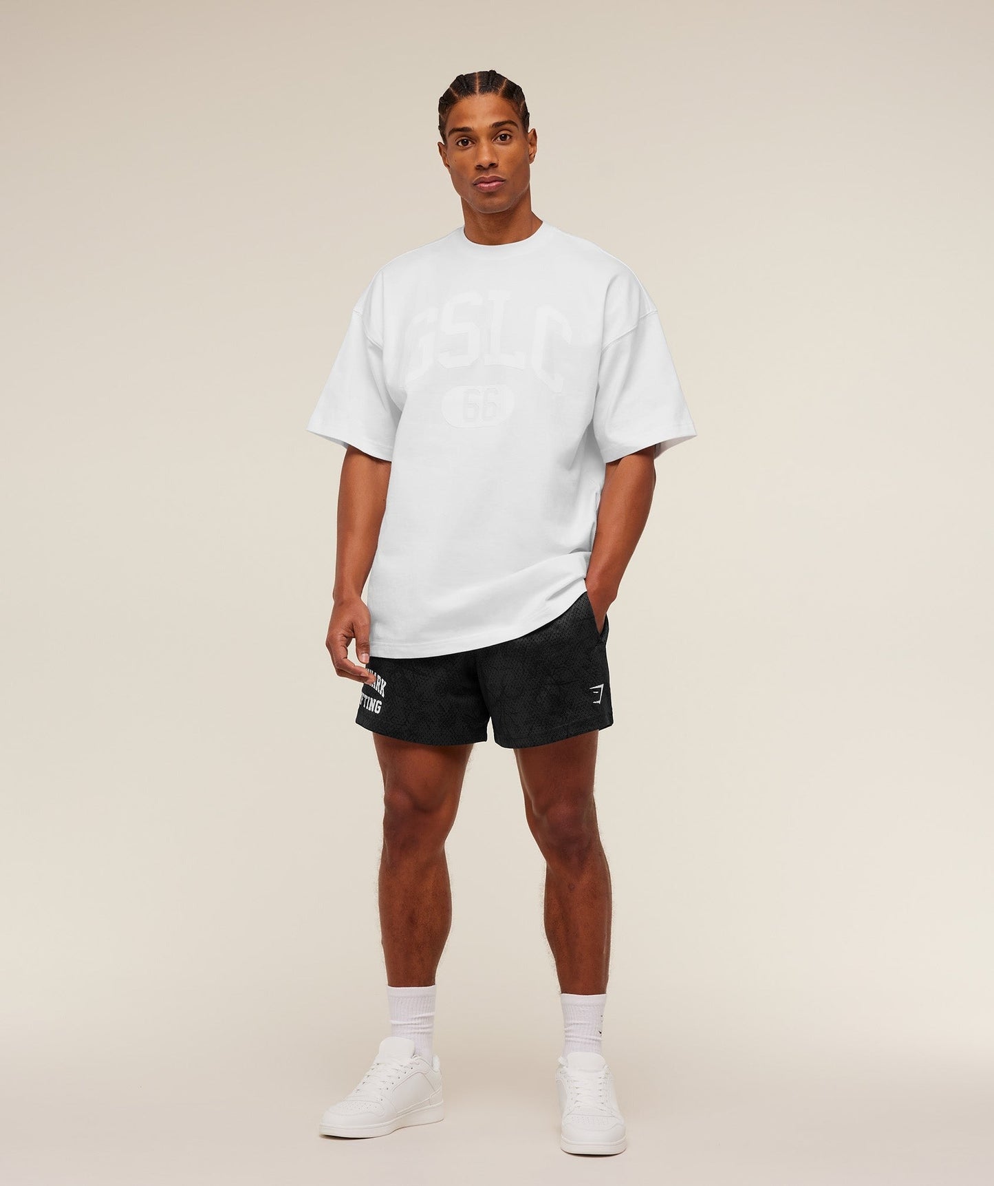 Gymshark Lifting Mesh 5" Shorts - Black/Grey