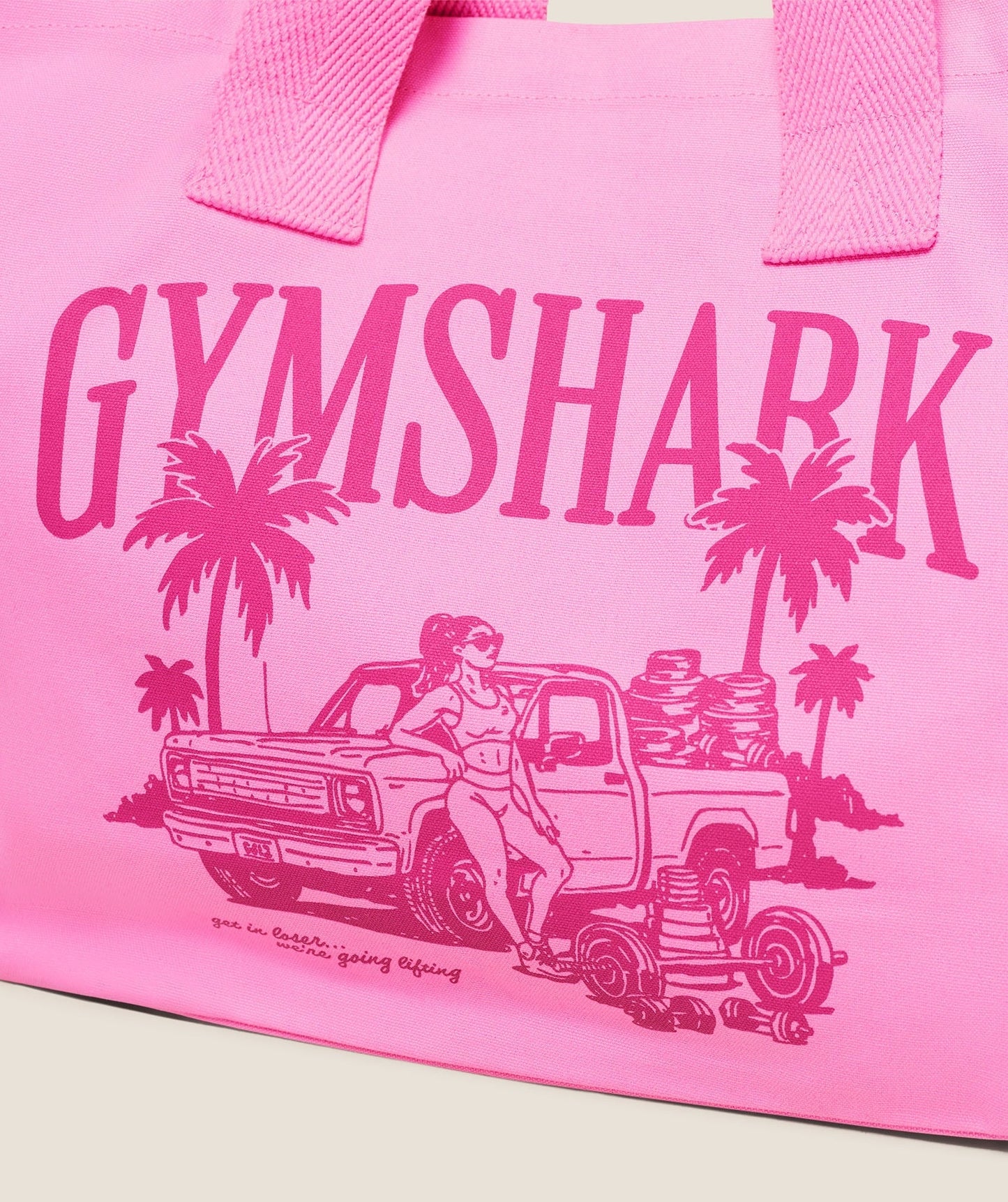 Gymshark Get in Loser, We're Going Lifting Tote - Focus Pink