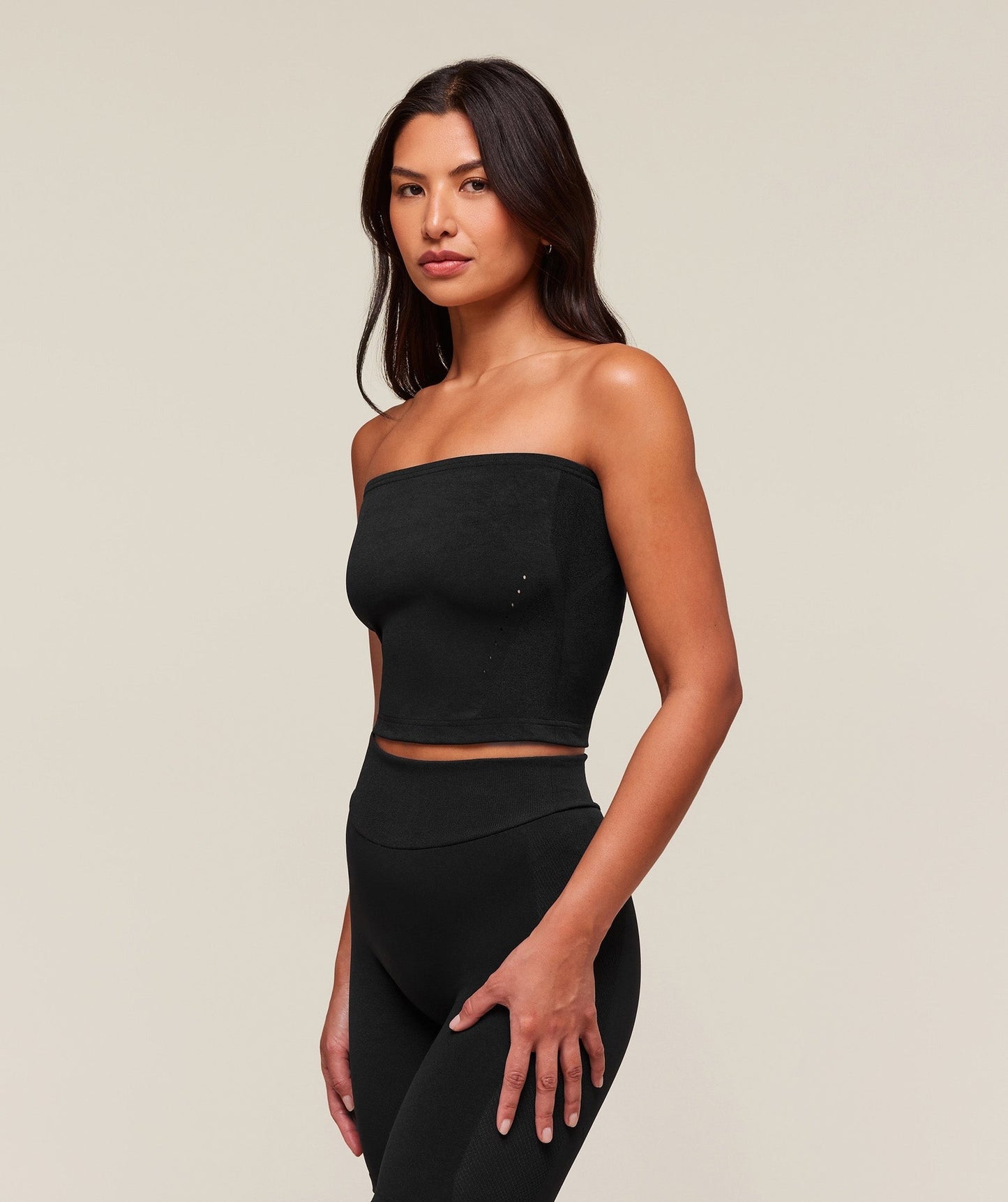 Gymshark everywear Warp Knit Tube Top - Black