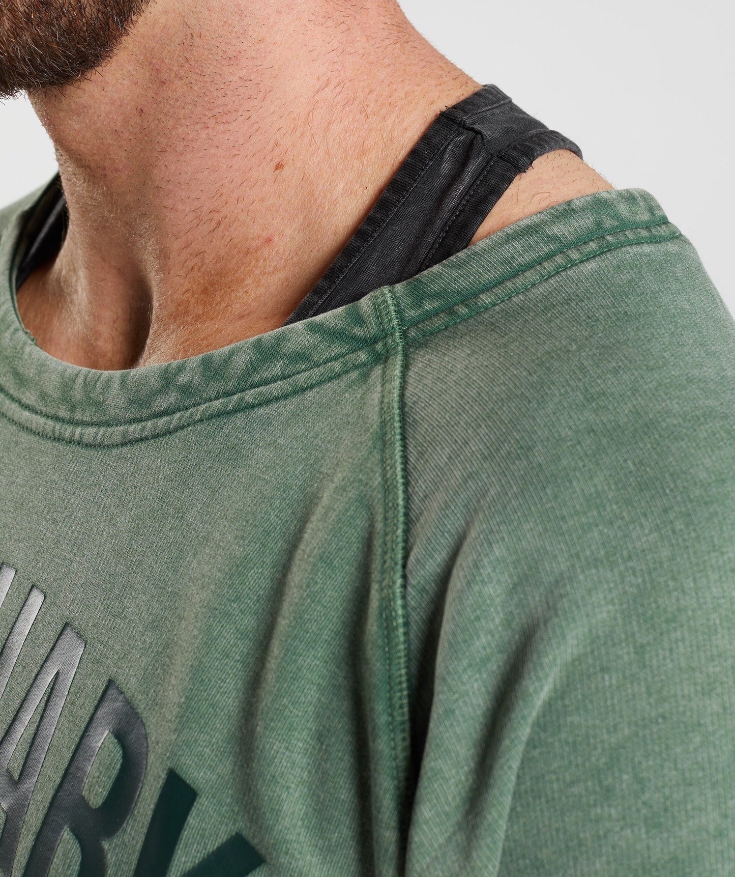 Gymshark Power Washed Rag Top - Iguana Green