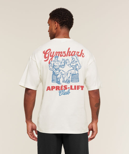 Gymshark AprÃ ̈s-Lift Club T-Shirt - Soft White