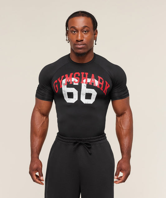 Gymshark Graphic Baselayer T-Shirt - Black