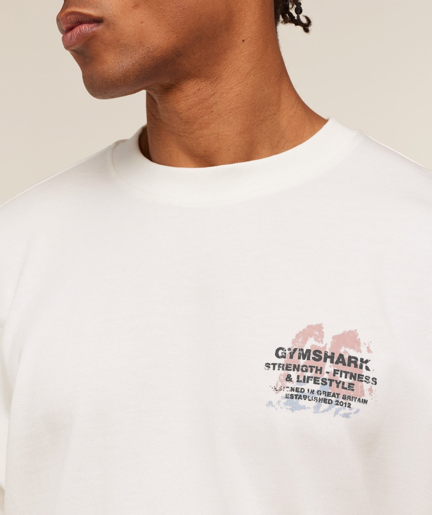 Gymshark Strength Fitness & Lifestyle Long Sleeve T-Shirt - Soft White