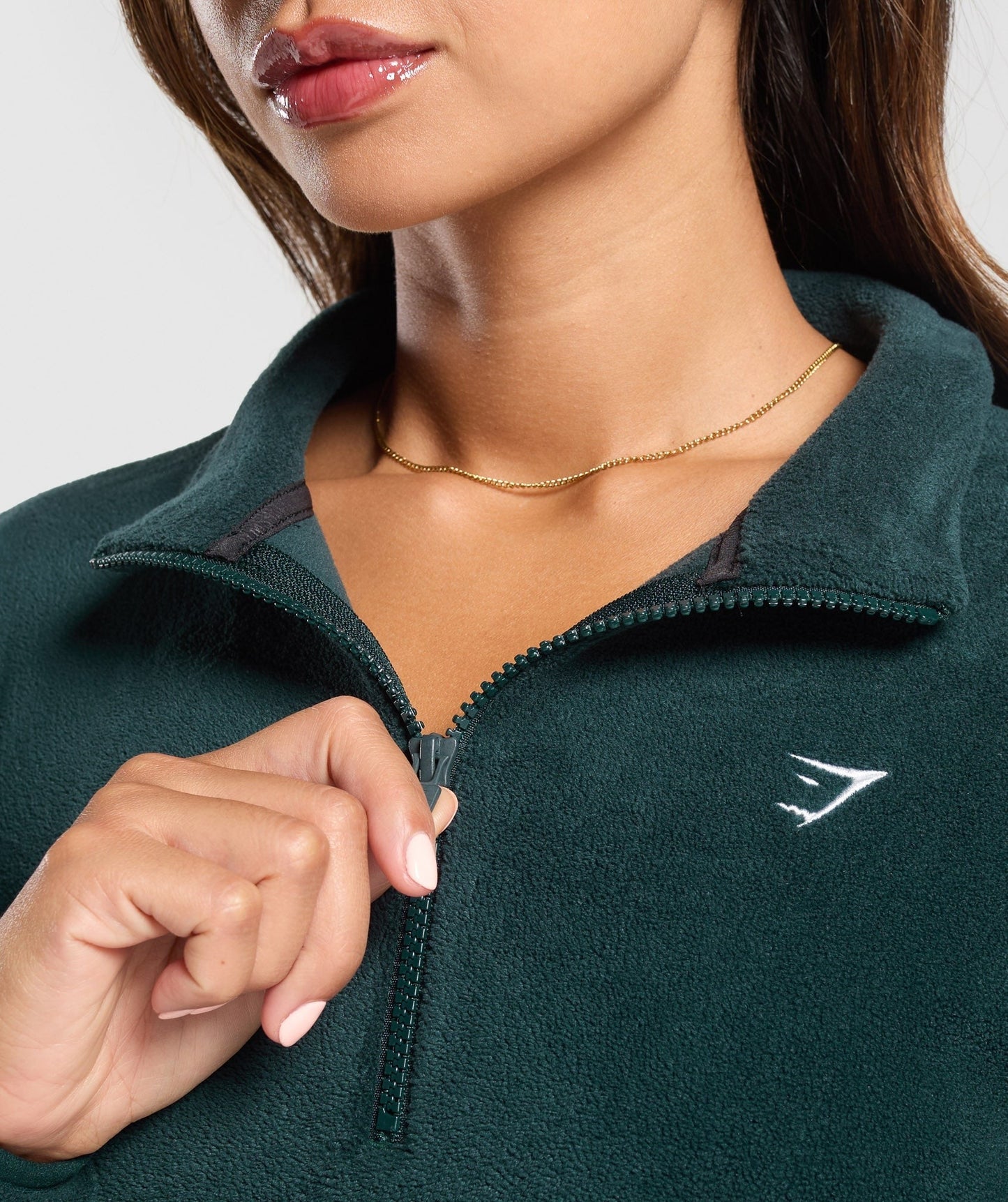 Gymshark Polar Fleece 1/4 Zip - Strong Teal