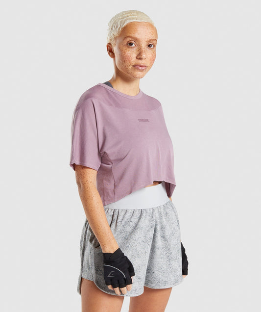 Gymshark Chalk Crop Top - Purple