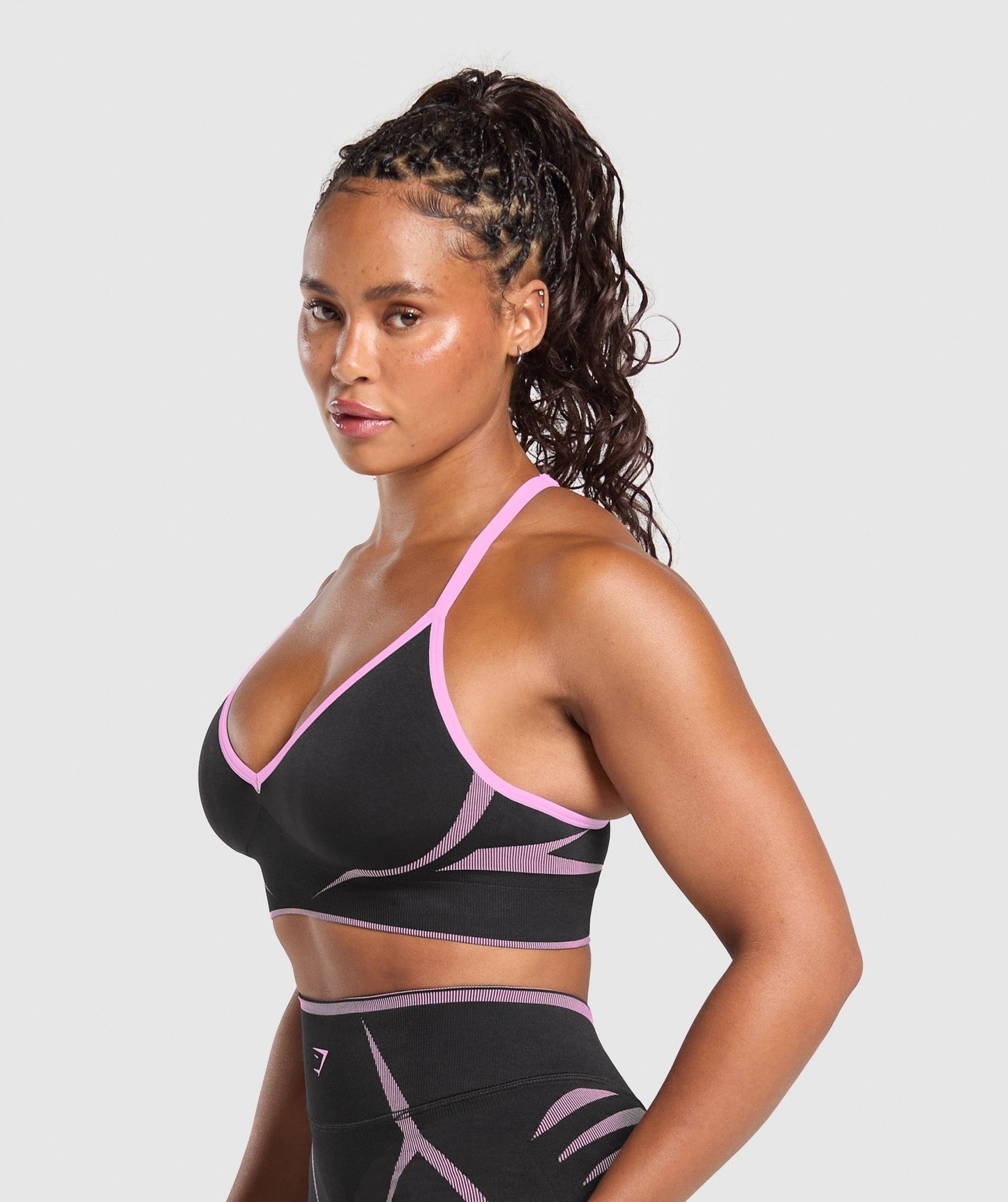 Gymshark Apex Lift Seamless Sports Bra - Darkest Purple/Sour Pink