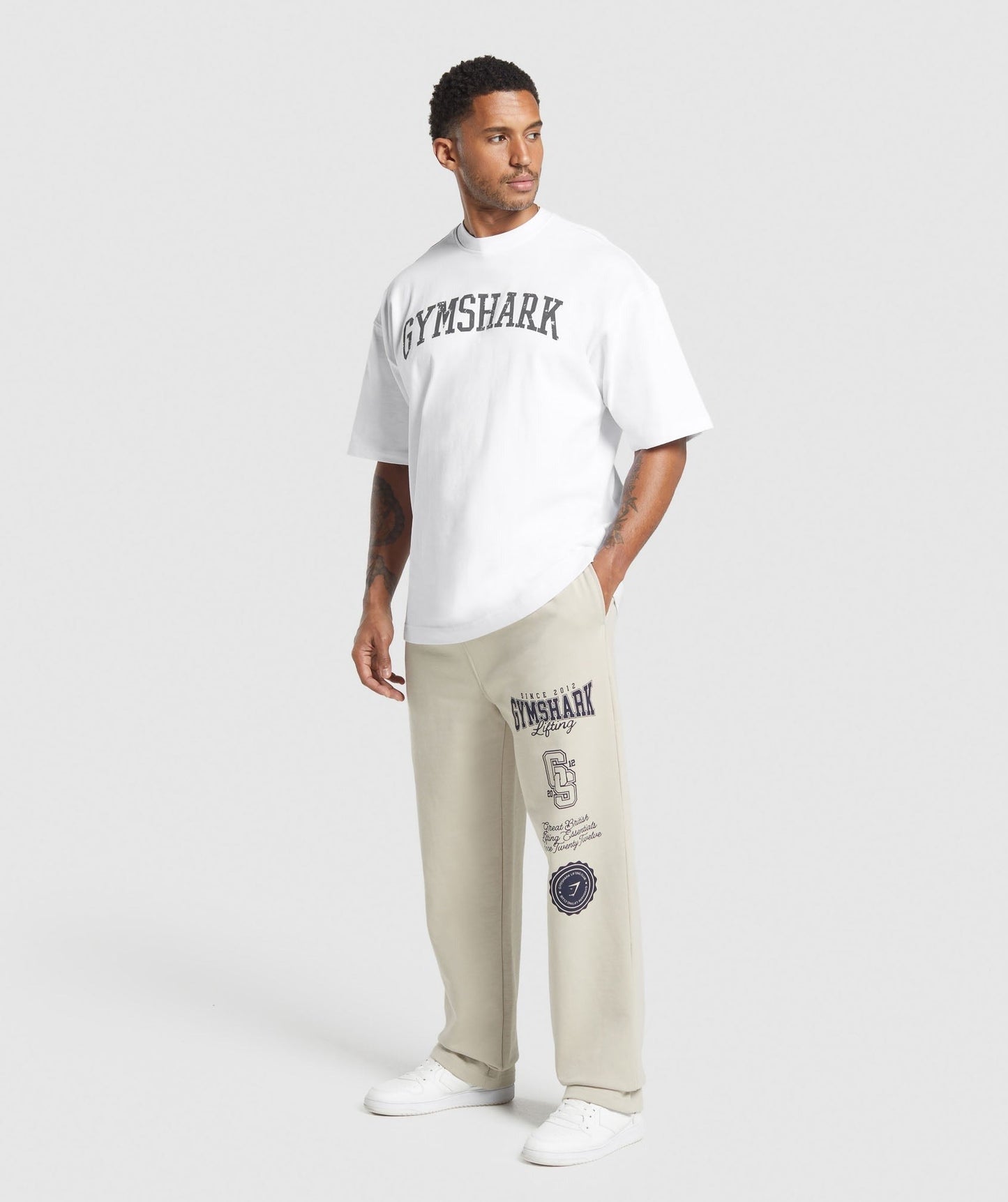 Gymshark Lifting Essentials Straight Leg Pant - Pebble Grey
