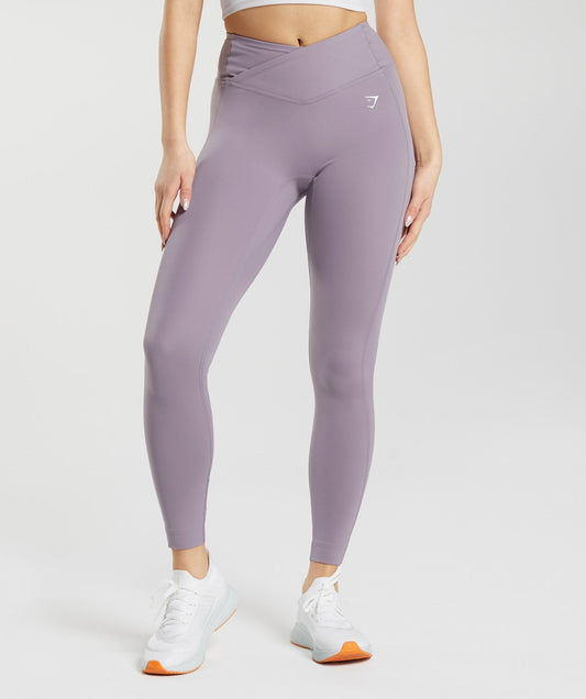 Gymshark Crossover Leggings - Slate Lavender