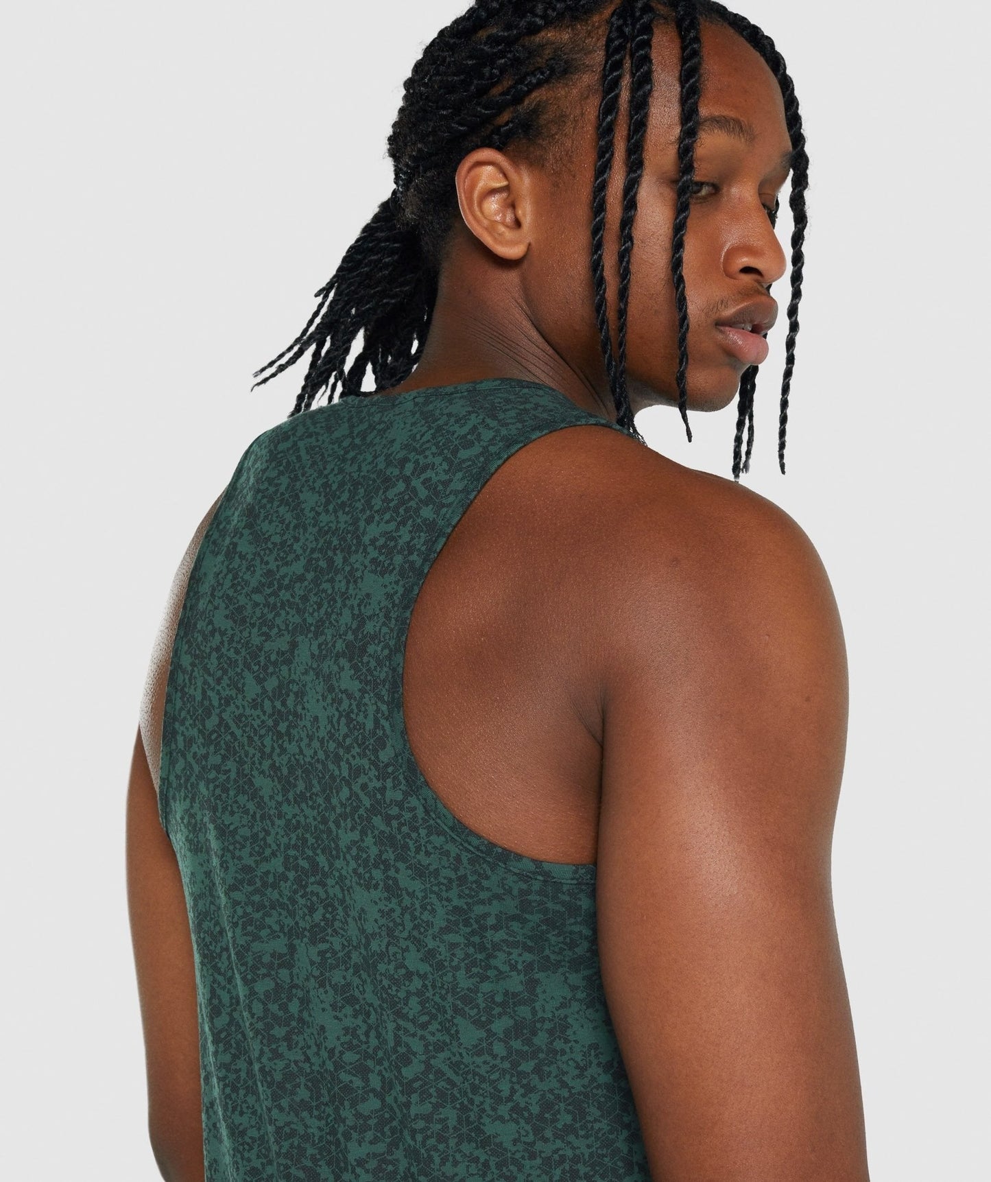 Gymshark Critical Tank - Dark Green Print