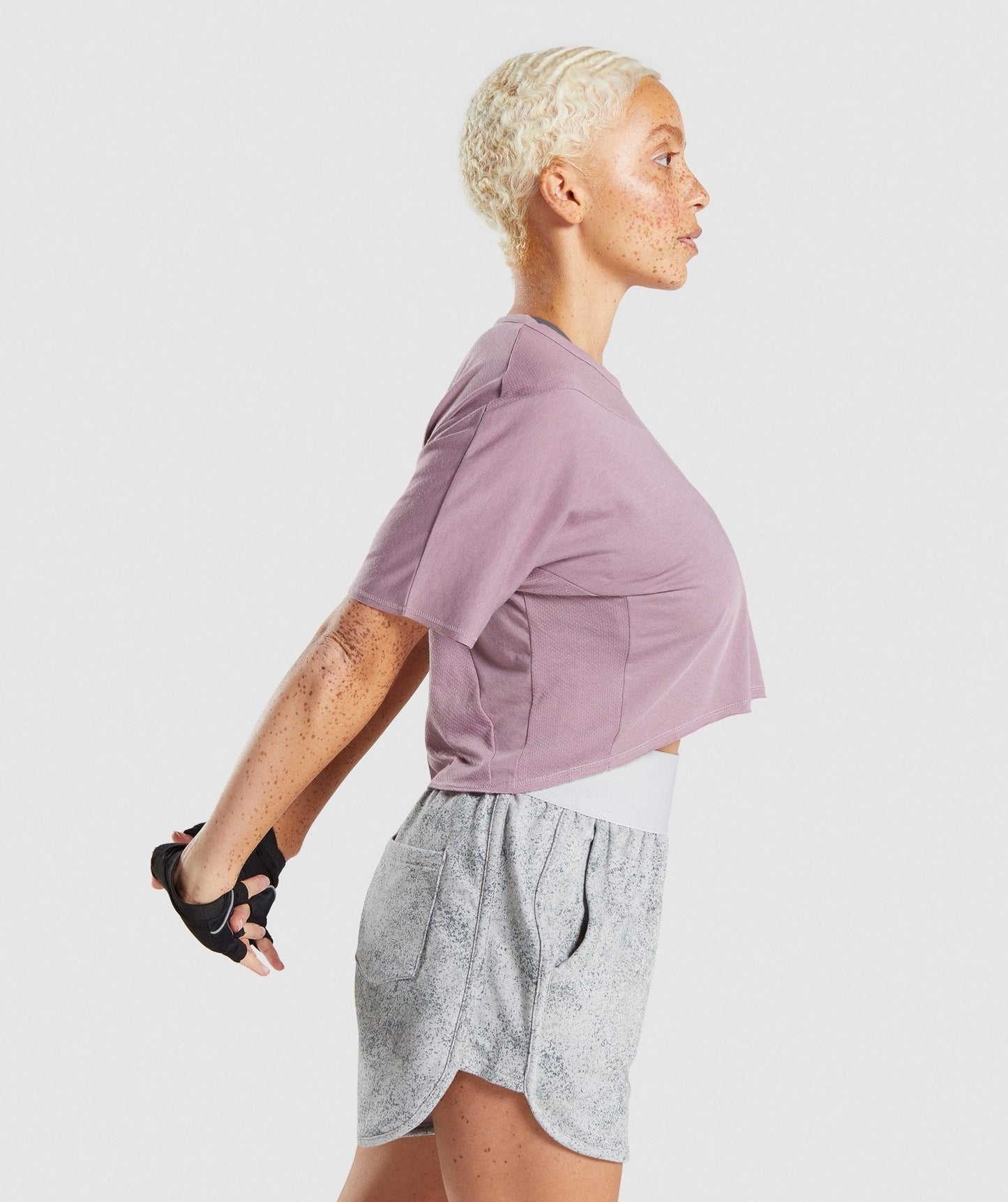 Gymshark Chalk Crop Top - Purple