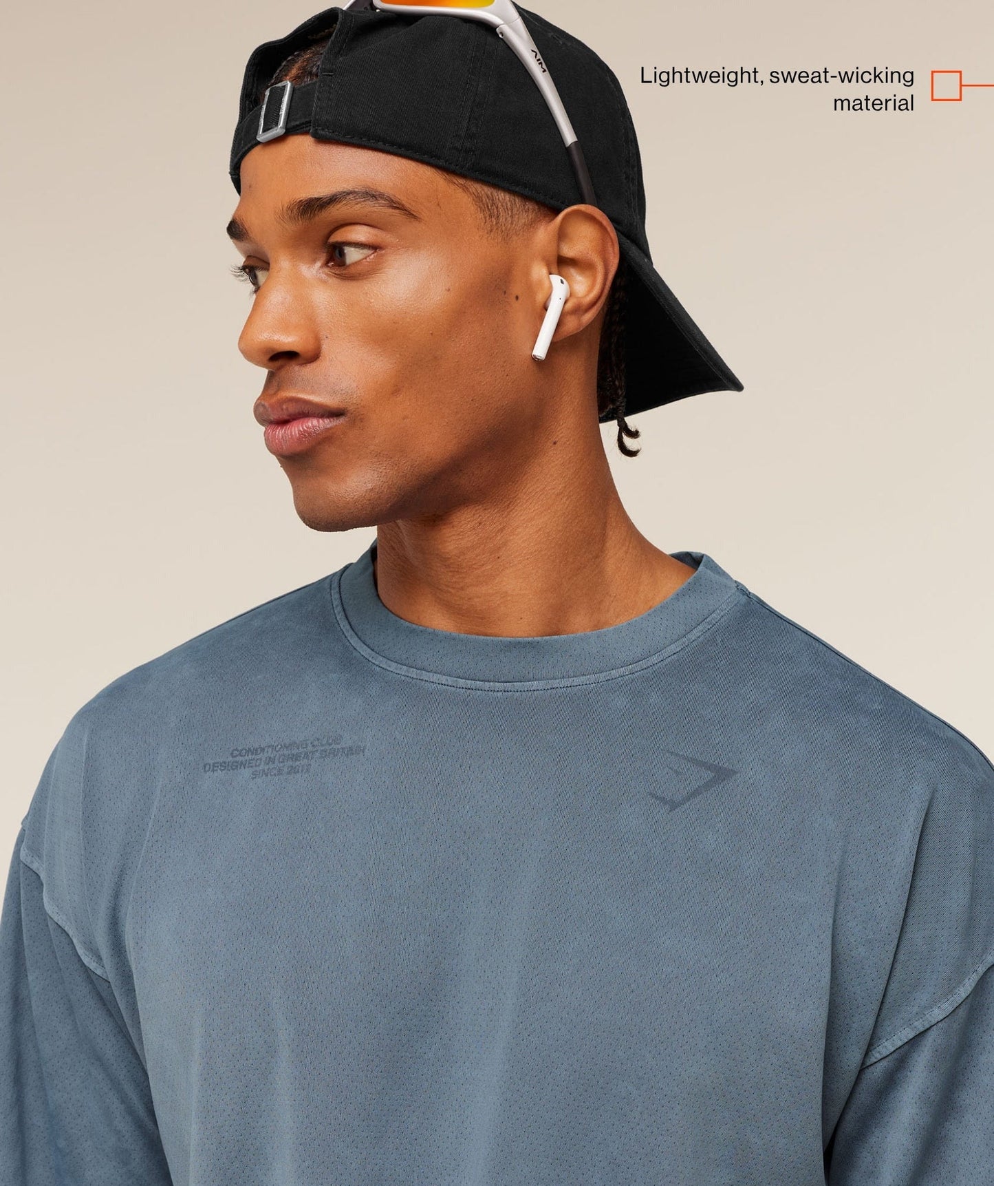 Gymshark Conditioning Club Washed T-Shirt - Iron Blue/Wash