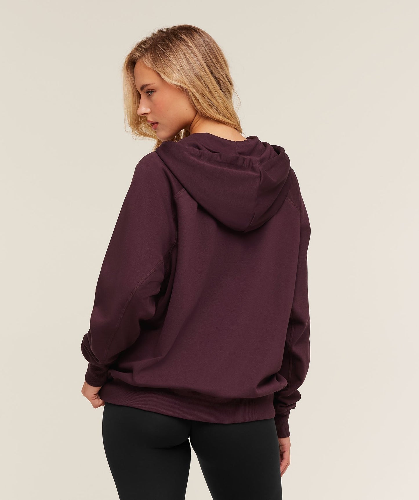 Gymshark Training Fleece Oversized Zip Hoodie - GS Cherry Purple