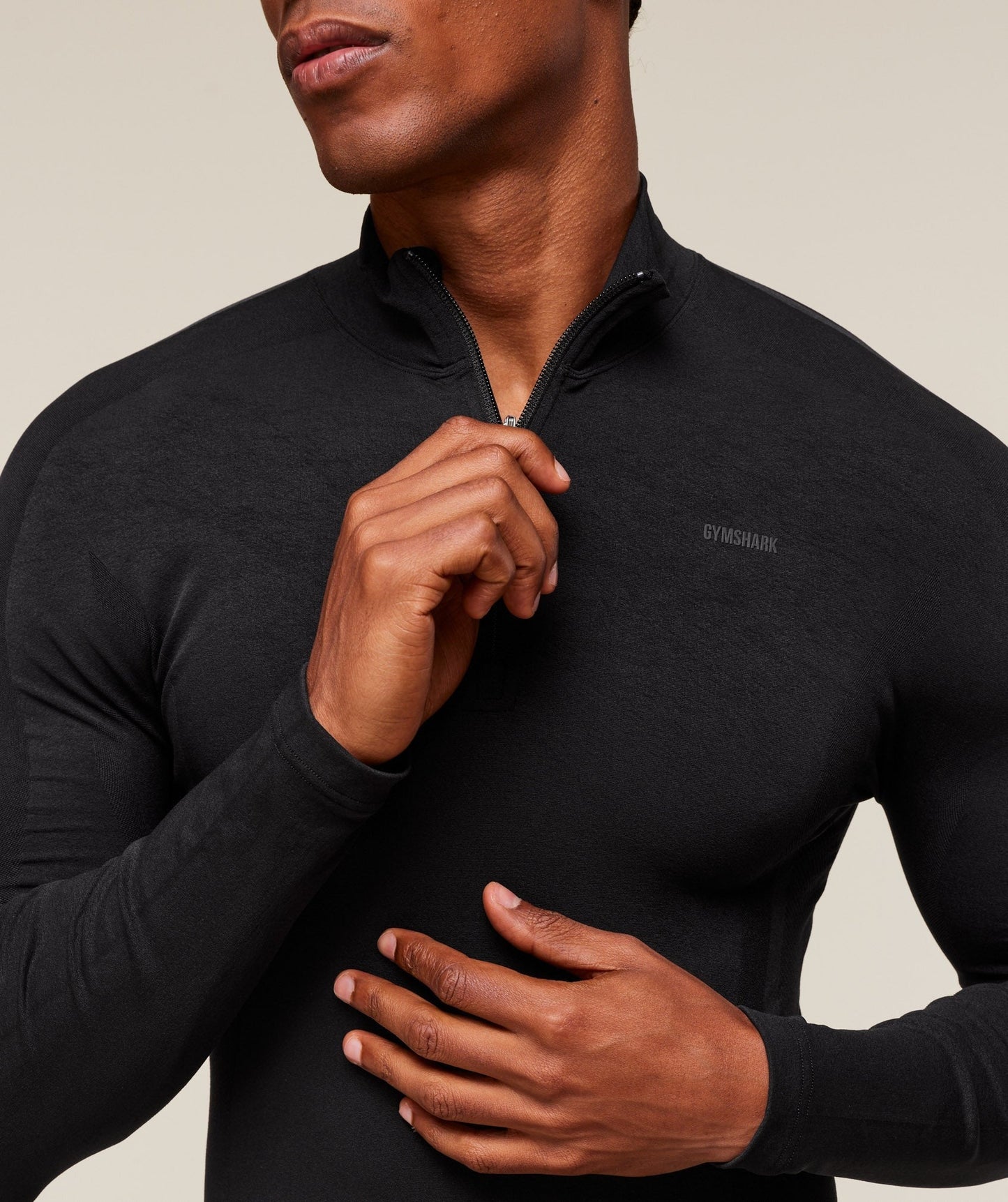 Gymshark everywear Warp Knit 1/4 Zip - Black