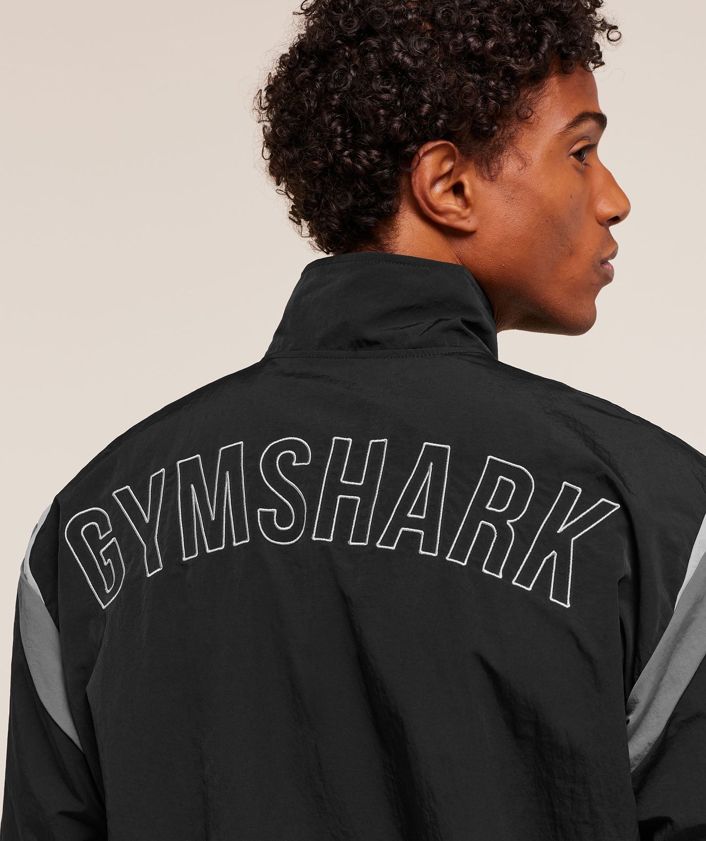 Gymshark Retro Track Jacket - Black/Dark Grey/Smokey Grey