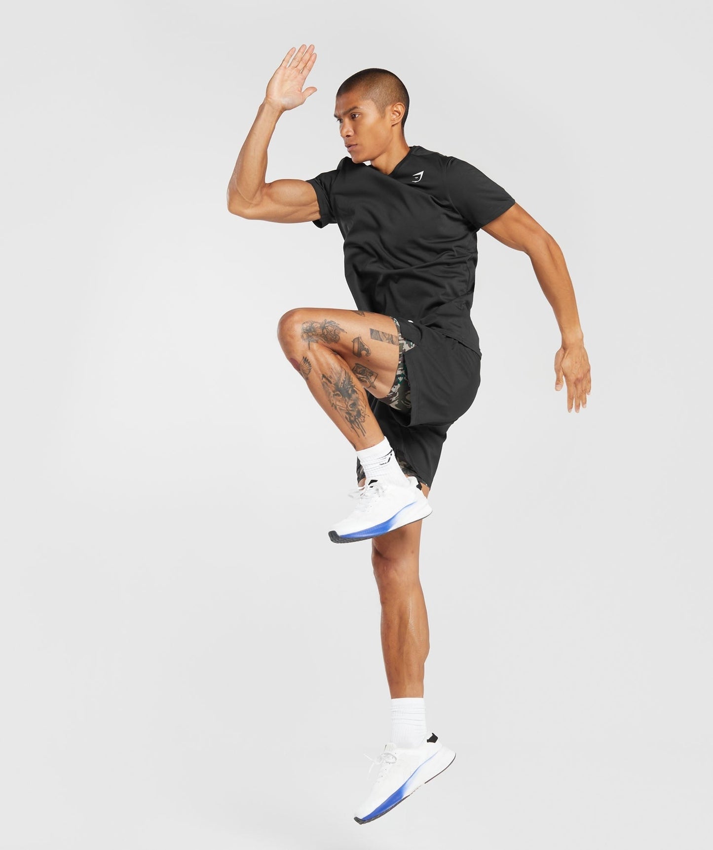 Gymshark Sport 5" 2 in 1 Shorts - Black/Cement Brown