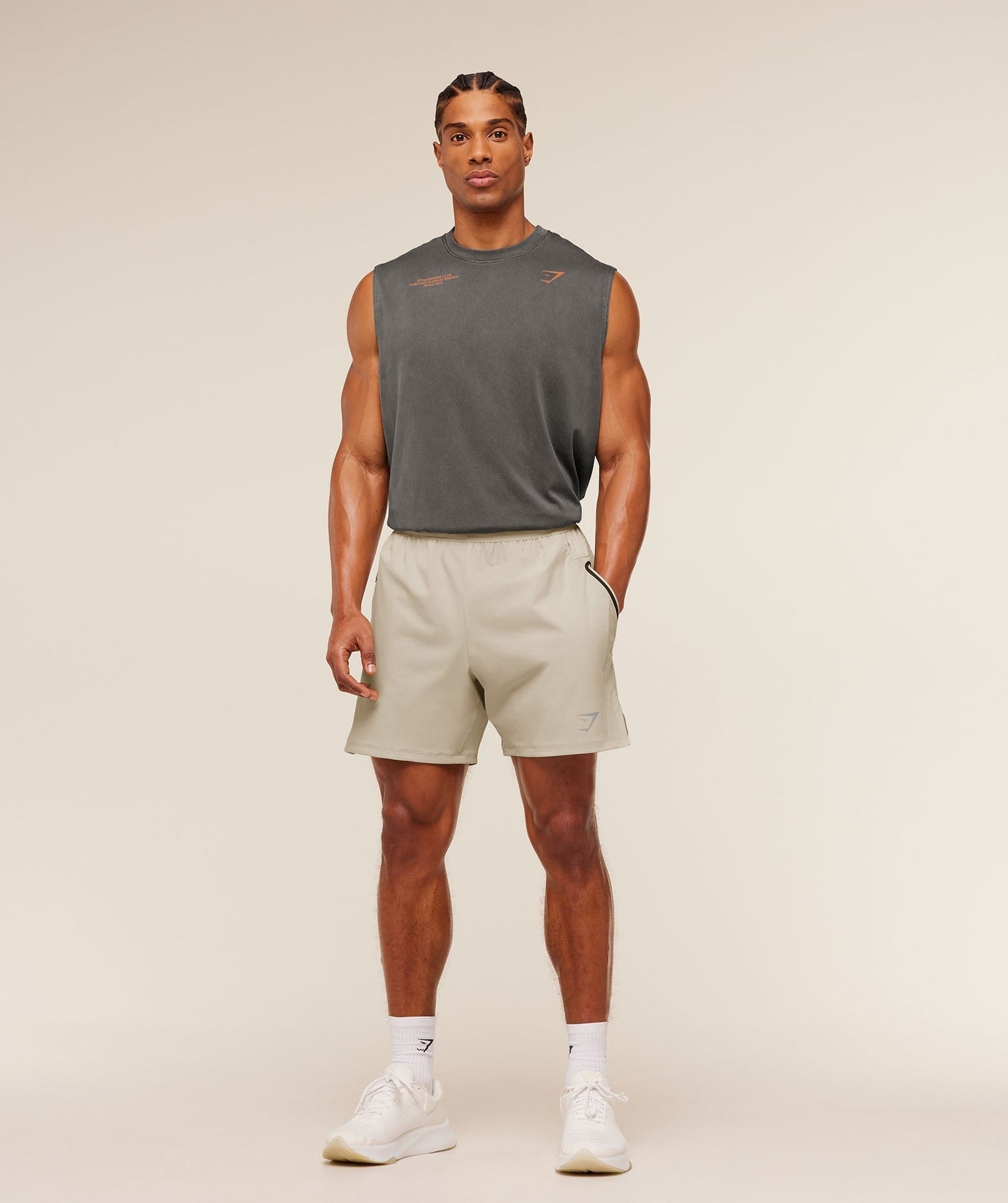 Gymshark Sport Hybrid 6" Shorts - Pebble Grey