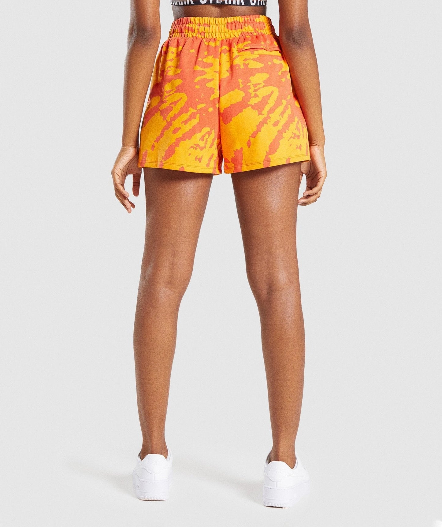 Gymshark Colour Burst Shorts - Orange Print
