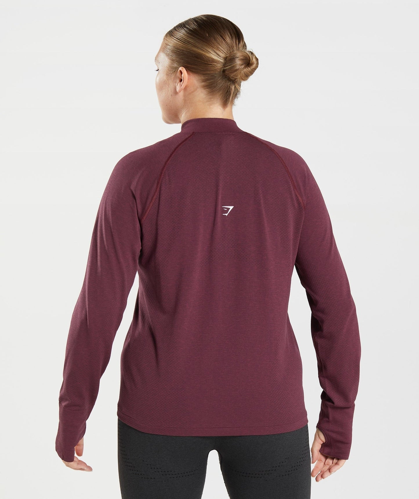 Gymshark Vital 1/2 Zip - Baked Maroon Marl
