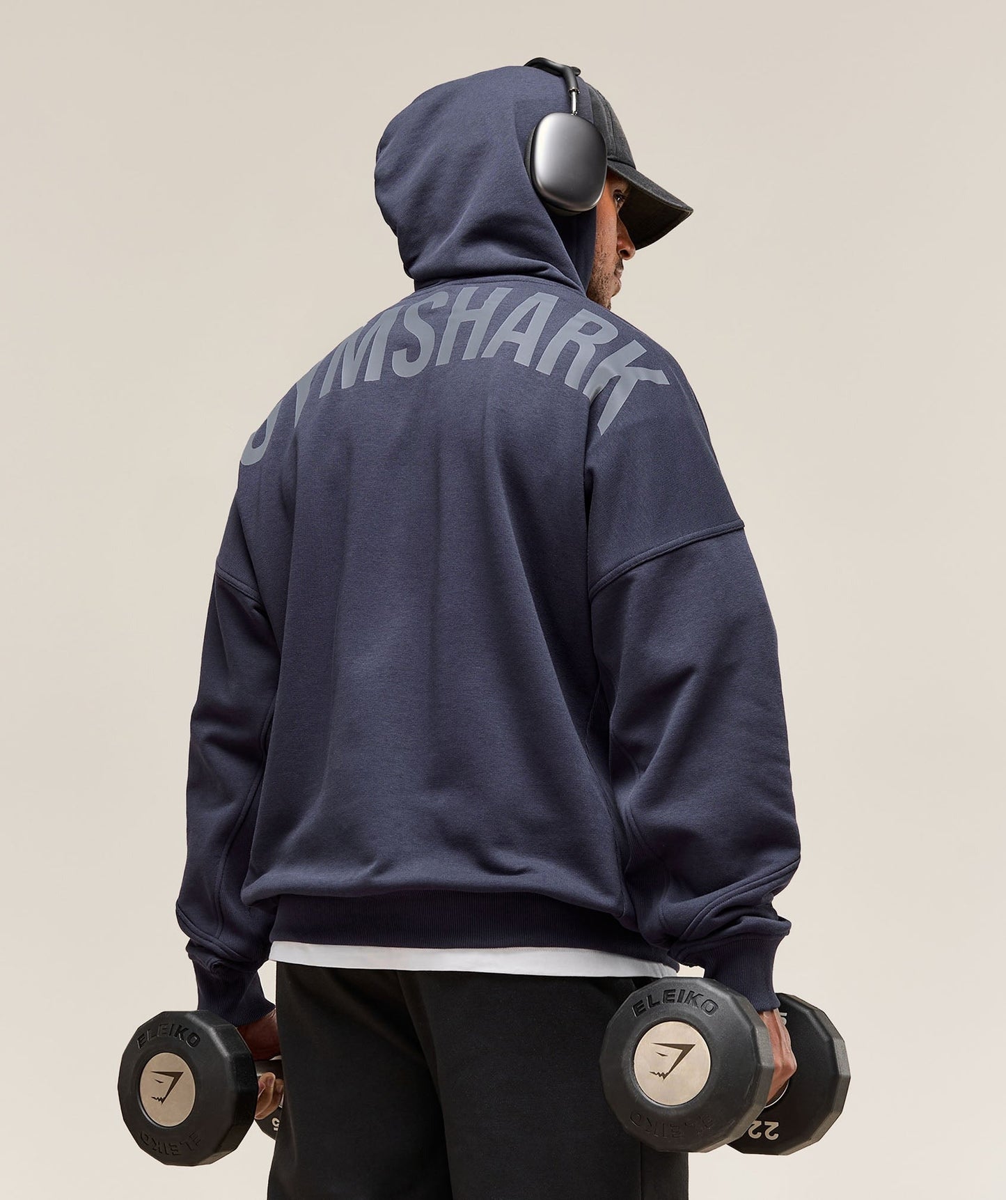 Gymshark Power Zip Up Hoodie - Heavy Blue