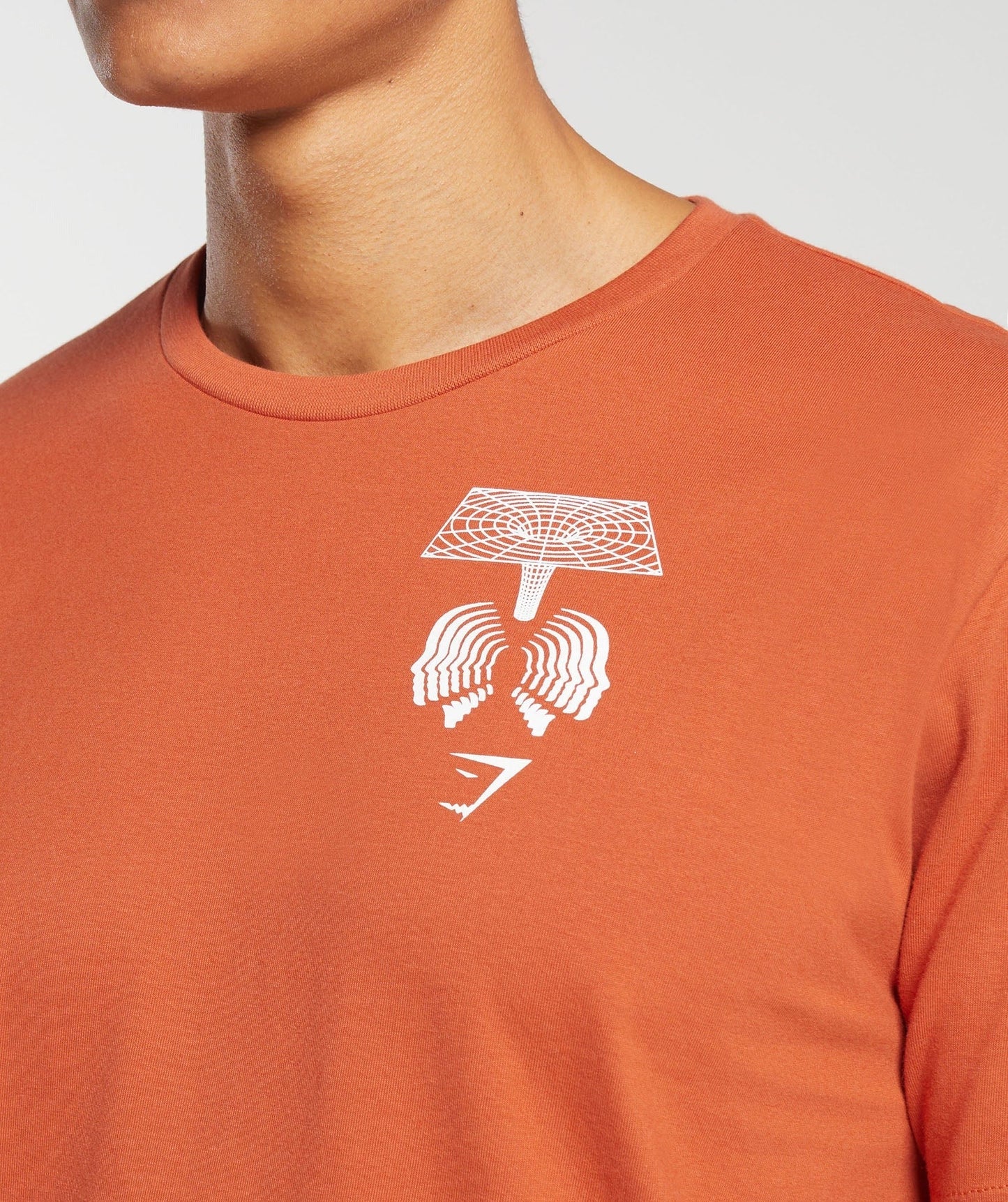 Gymshark Hybrid Wellness T-Shirt - Rust Orange