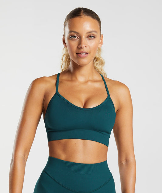 Gymshark Sweat Seamless Sports Bra - Winter Teal