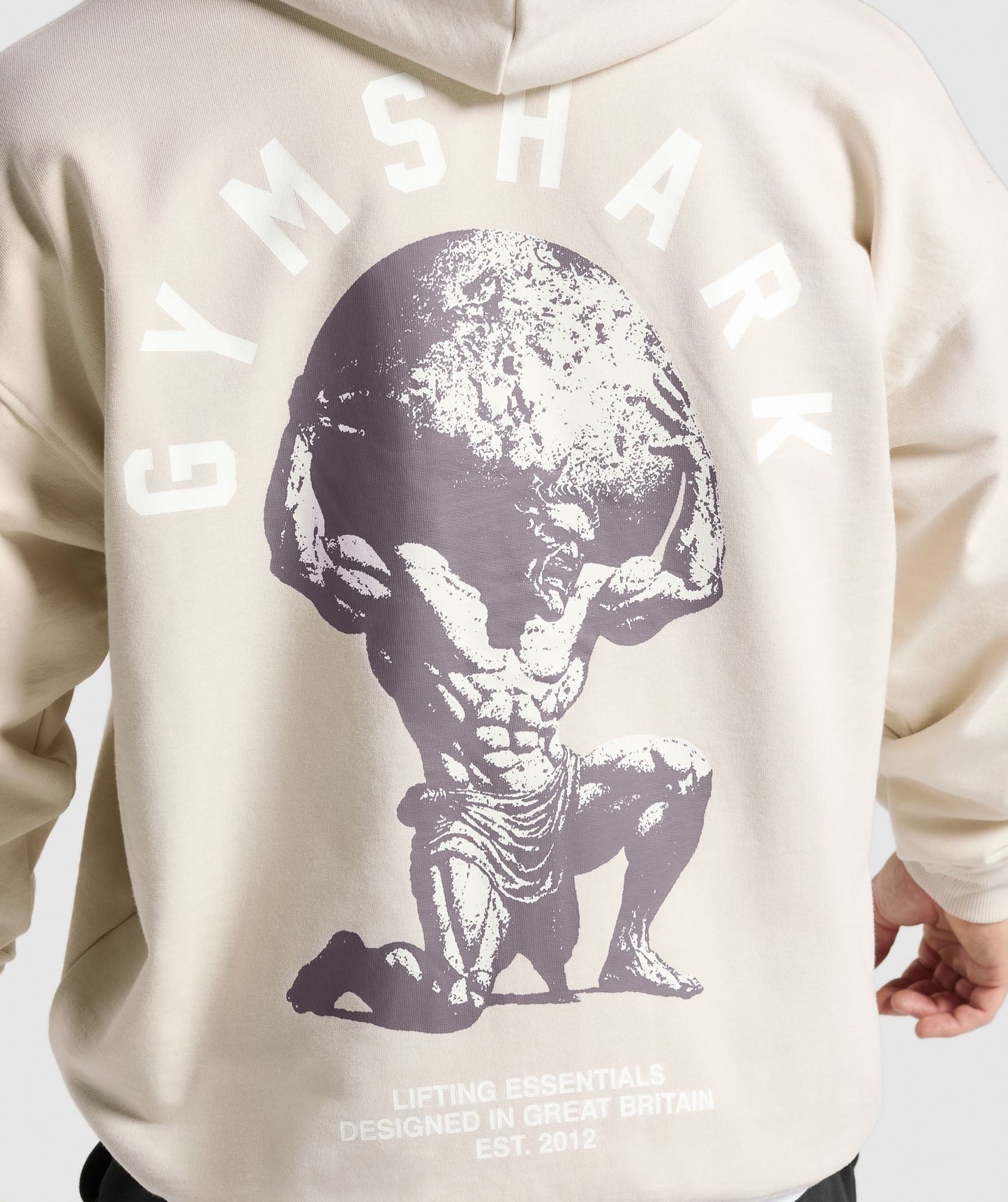 Gymshark Atlas Zip Up Hoodie - Oat White