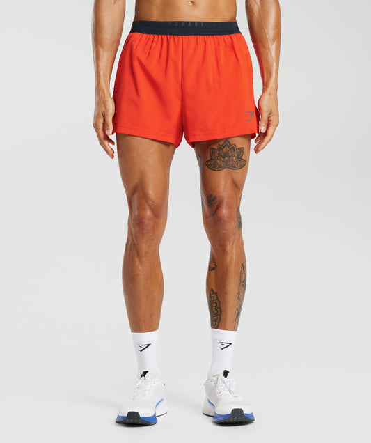 Gymshark Sport Run 3" Short - Electric Orange
