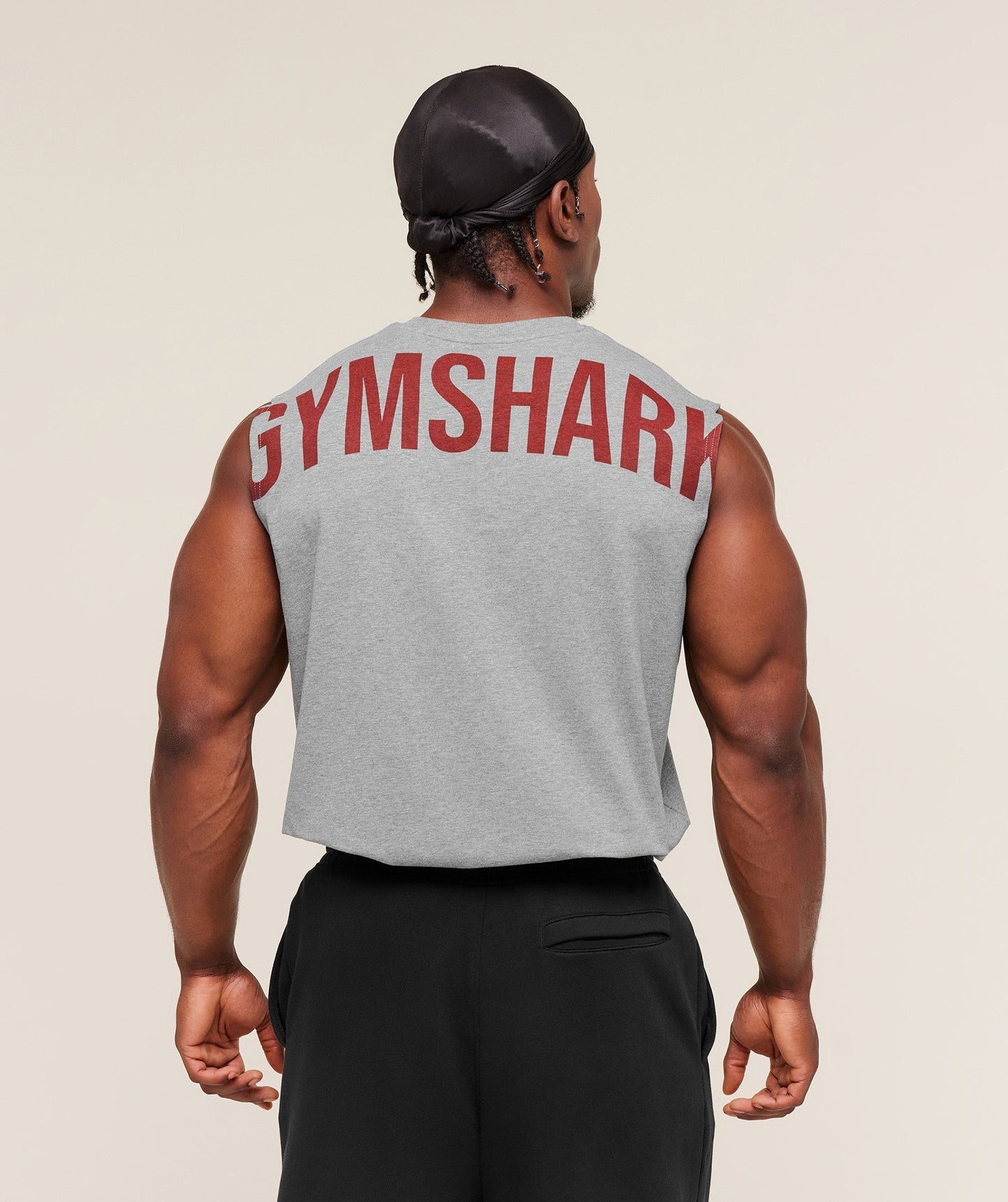 Gymshark Power Cut Off Tank - Charcoal Core Marl