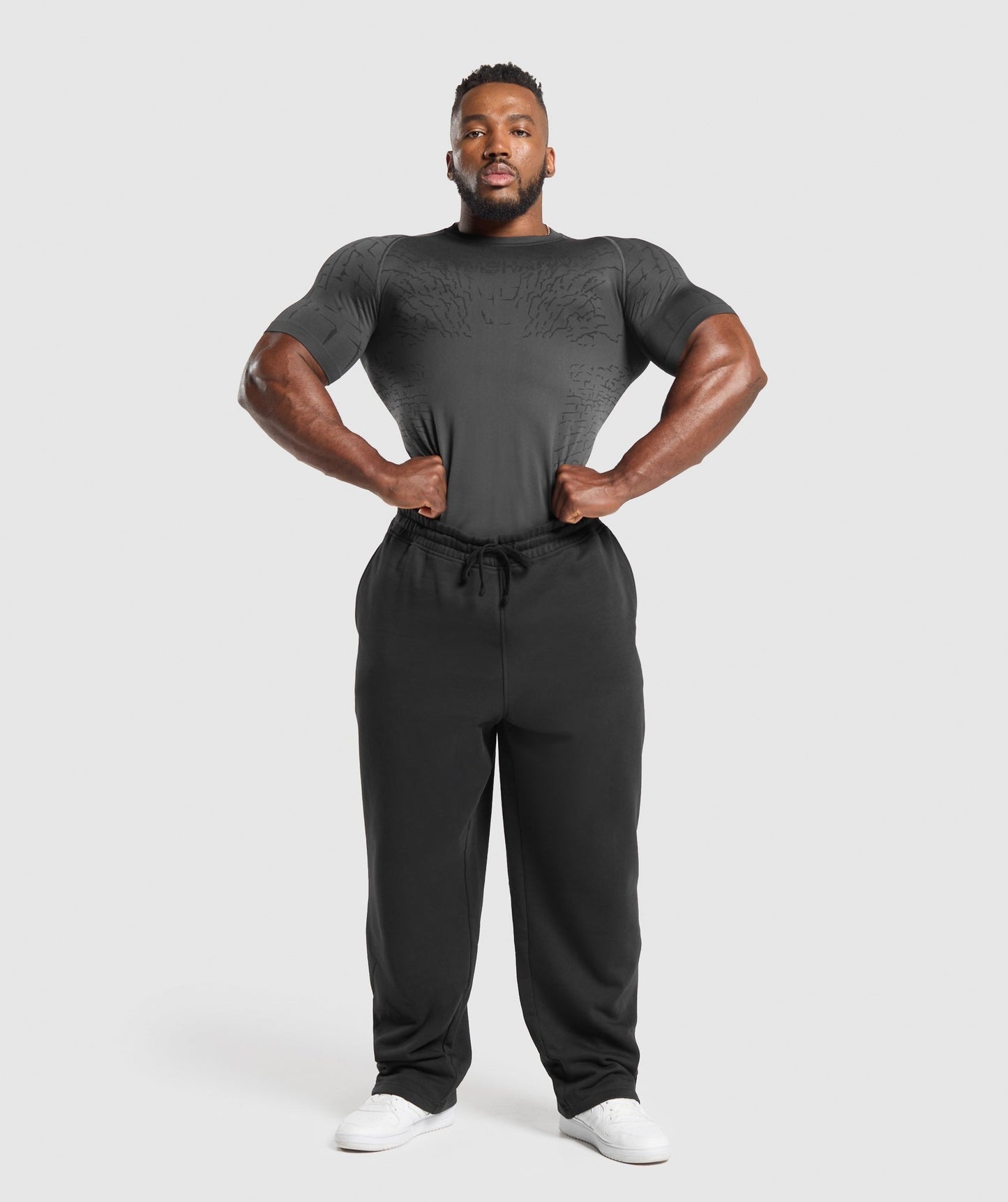Gymshark Tectonic Seamless T Shirt - Asphalt Grey/Black