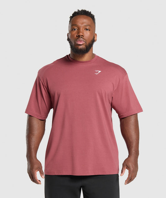Gymshark Essential Oversized T-Shirt - Washed Berry Pink