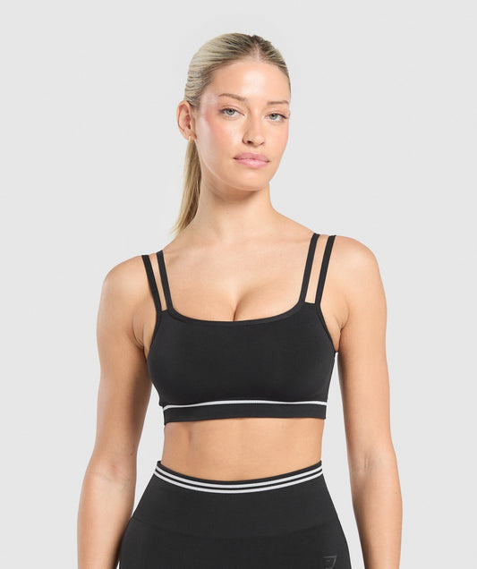 Gymshark Contrast Seamless Sports Bra - Black