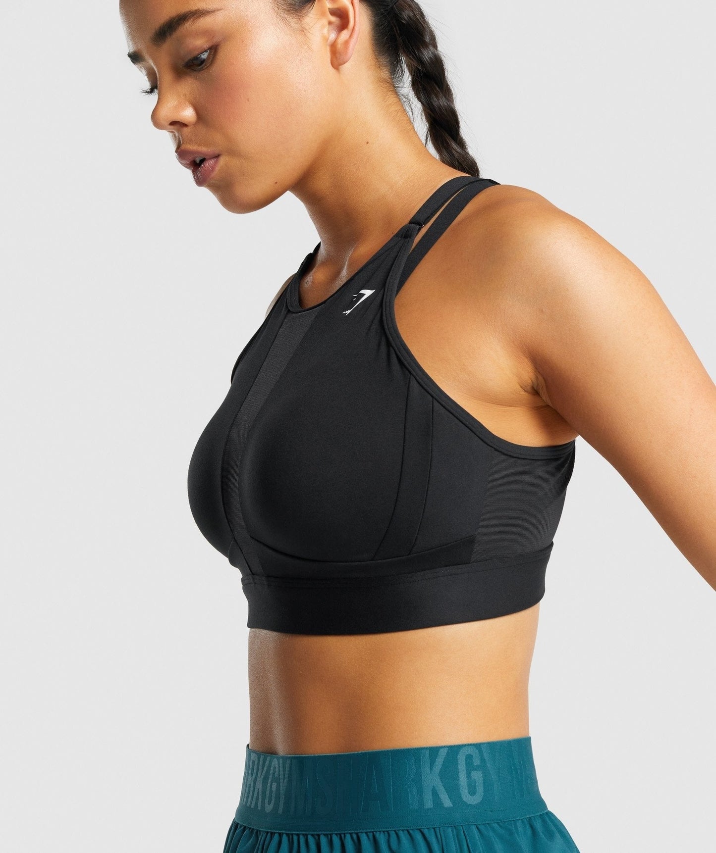 Gymshark Mesh Neckline Sports Bra - Black