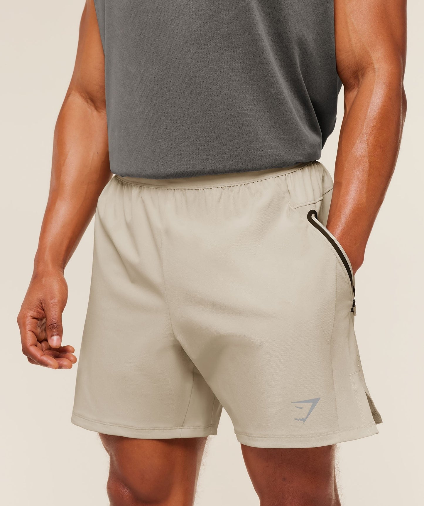 Gymshark Sport Hybrid 6" Shorts - Pebble Grey
